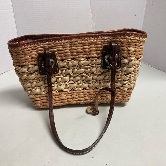 Brighton Handbags - BRIGHTON BASKET WEAVE HANDBAG 7.5X4X12